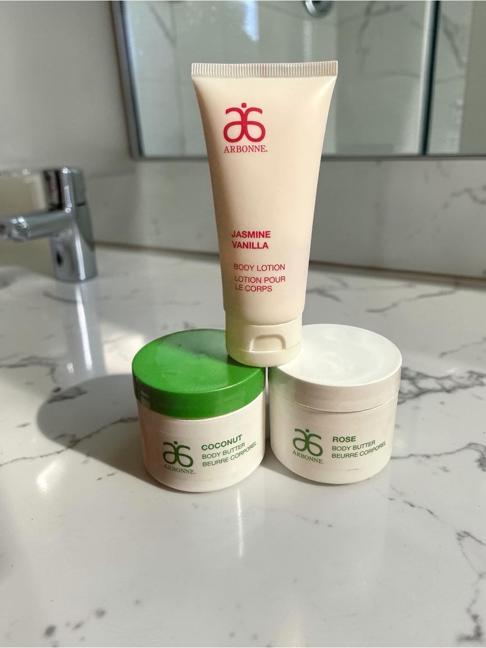 New Arbonne Luxury Body Care Set – Jasmine Vanilla, Coconut, & Rose